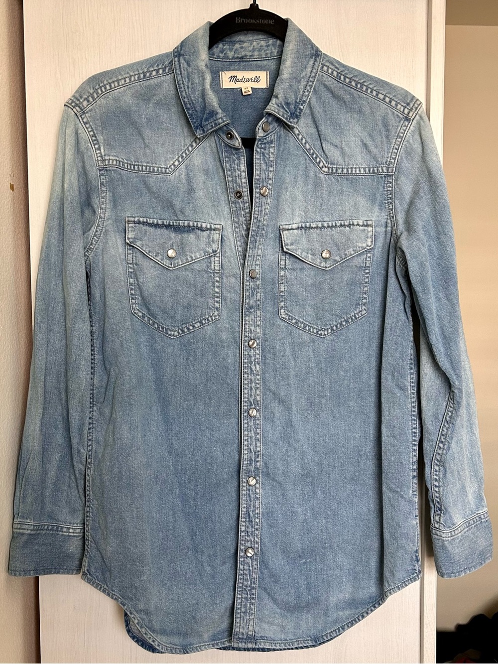 Madewell Blue Denim Western Button-Front Shirt - XS
